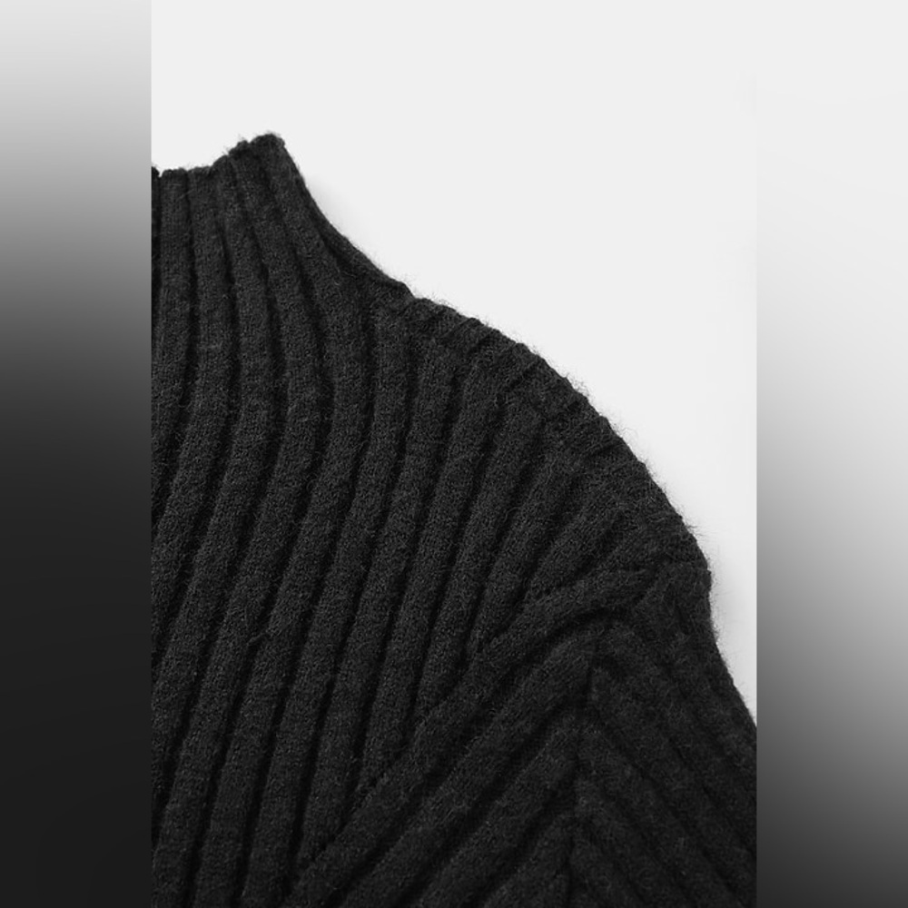Cupshe x JoJo Midnight Mockneck Mini Sweater Dress - Picture 6 of 9